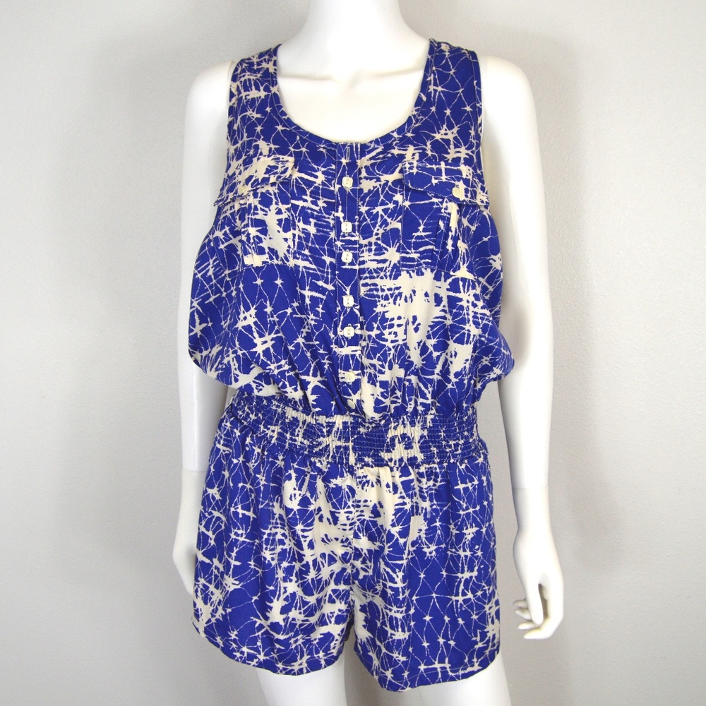 Blue & White Romper